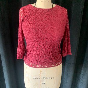 Lace maroon shirt